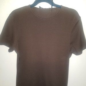 NWT Lomberto Losani Brown T-Shirt - Sixe XS